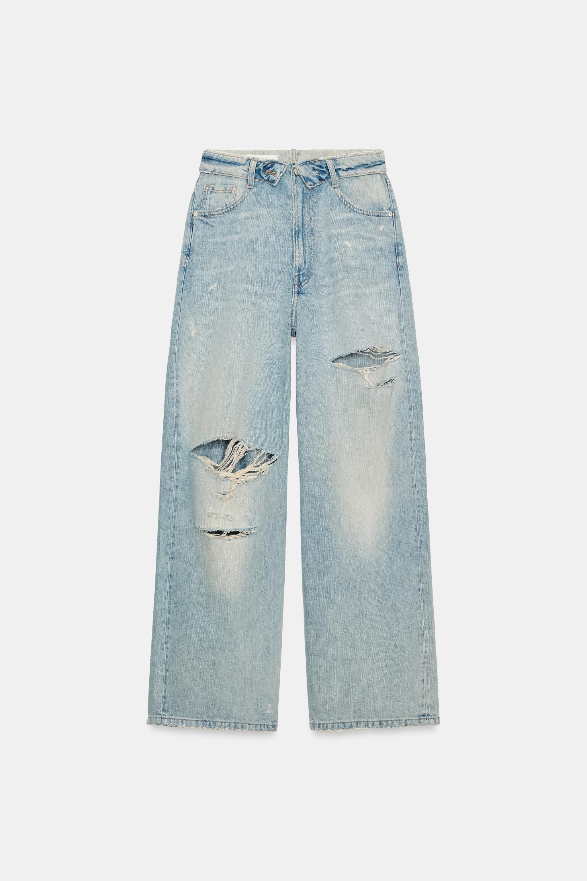 Zara TRF KATLANIR BEL ORTA BEL JEAN görsel 4