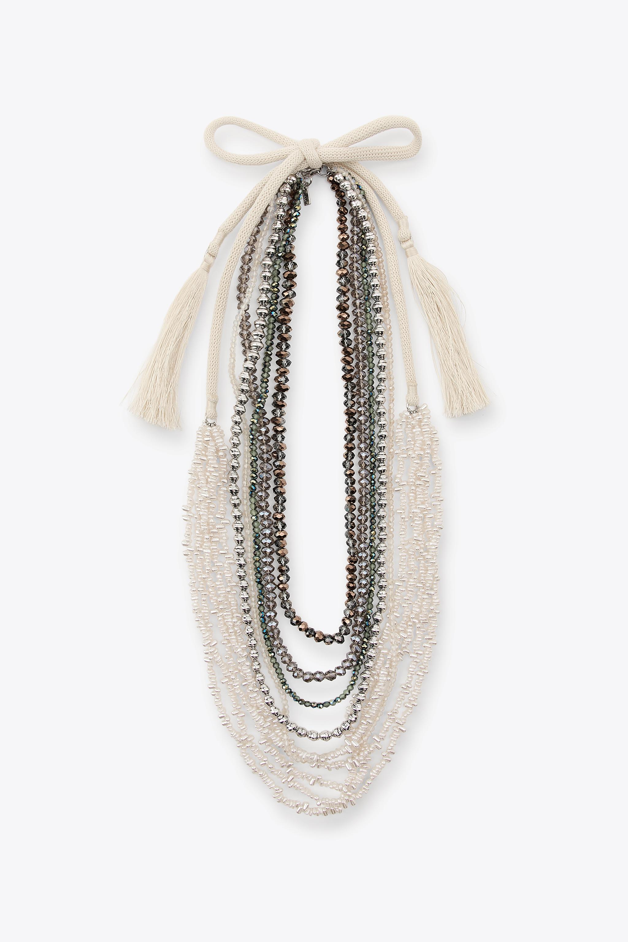 LOT DE 2 COLLIERS FANTAISIE PERLES