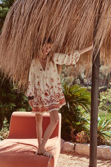 ROBE MINI IMPRIMÉE - Tuile de Zara