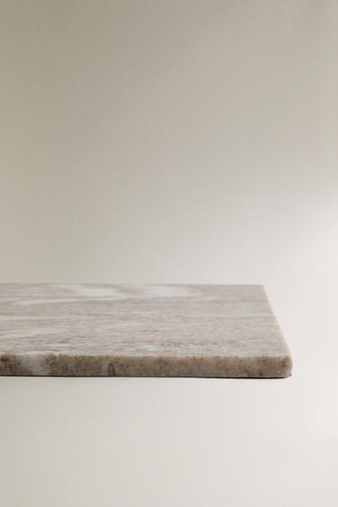 MARBLE CHOPPING BOARD WITH HANDLE - Greyish by Zara - Image 3