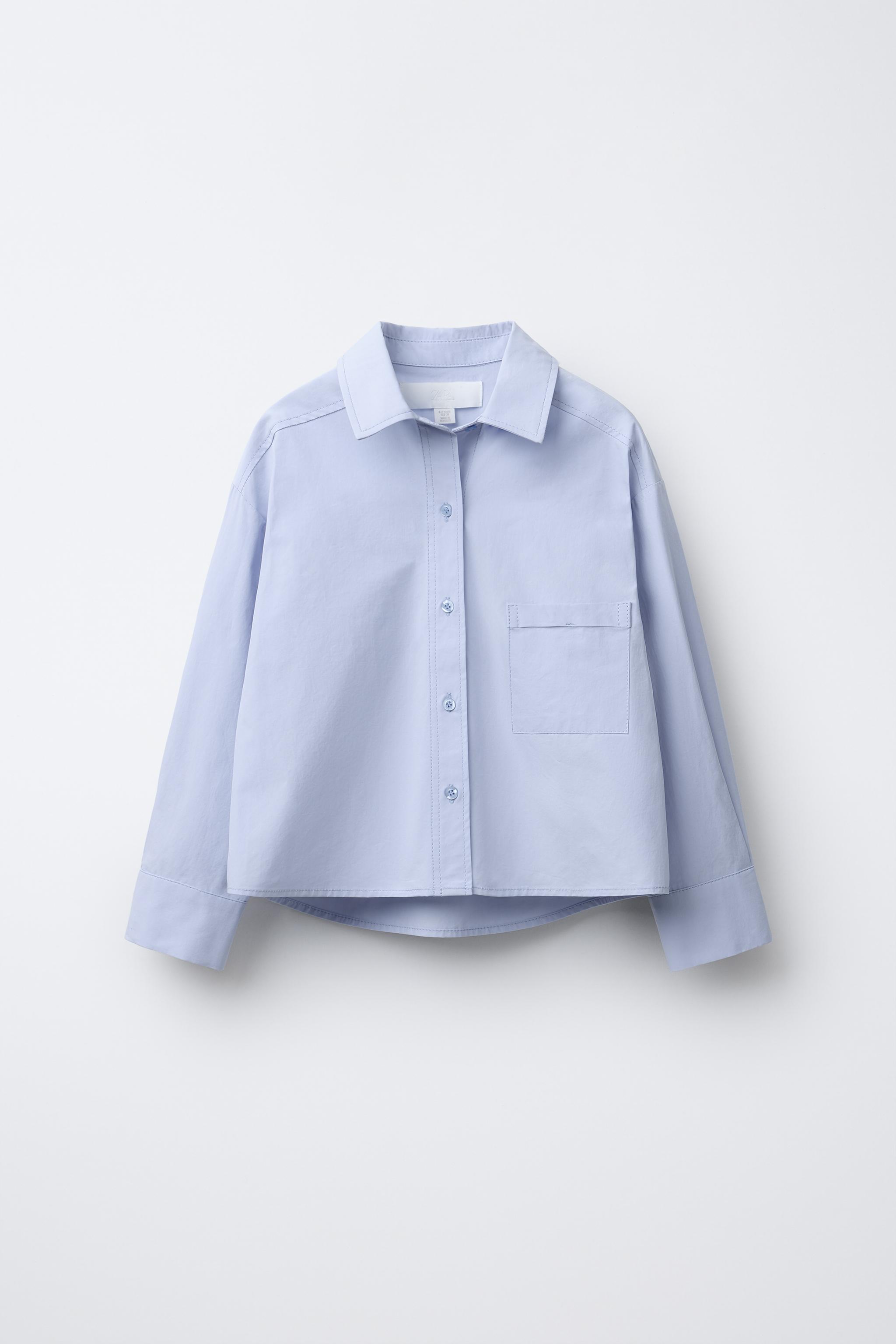 POPLIN POCKET SHIRT - Light blue | ZARA United States