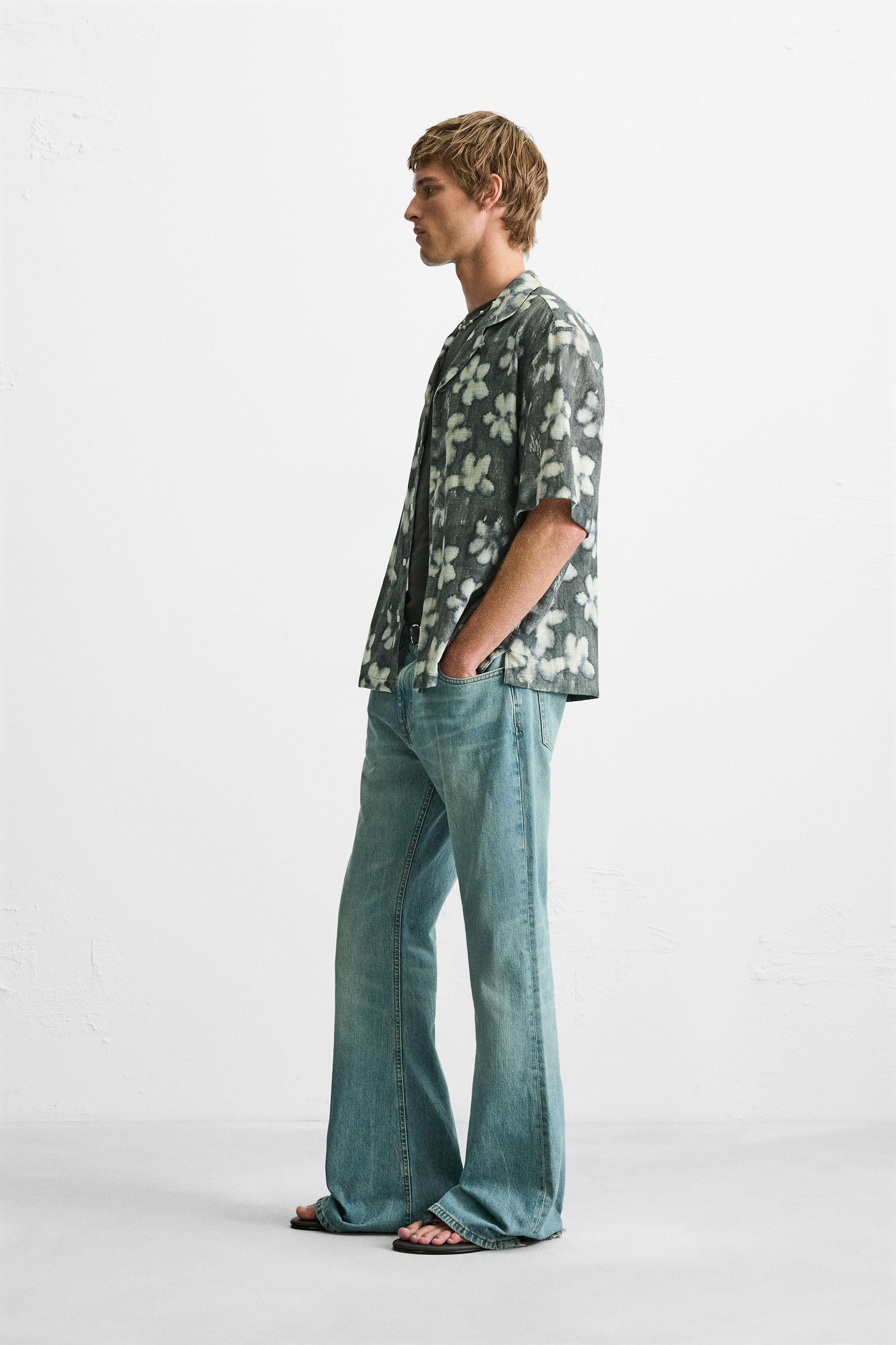 ABSTRACT FLORAL PRINT SHIRT