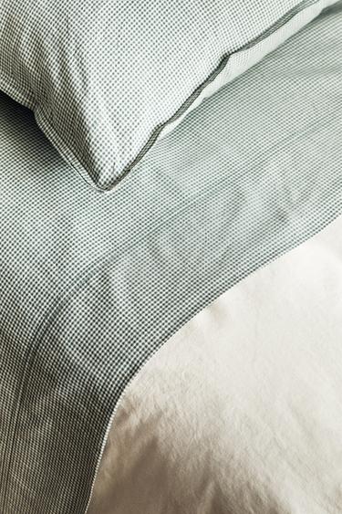 CHILDREN'S GINGHAM FLAT SHEET - Green by Zara - Image 5