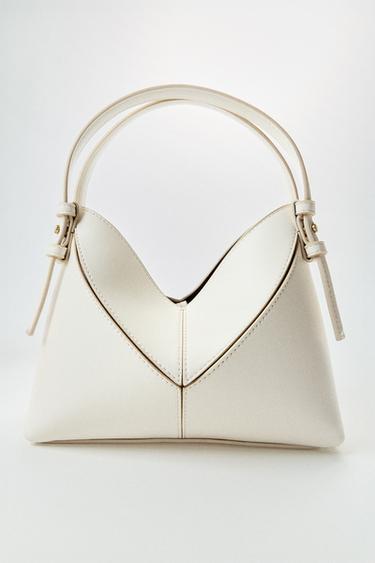 MINI BUCKET BAG WITH TOPSTITCHING - Ecru by Zara