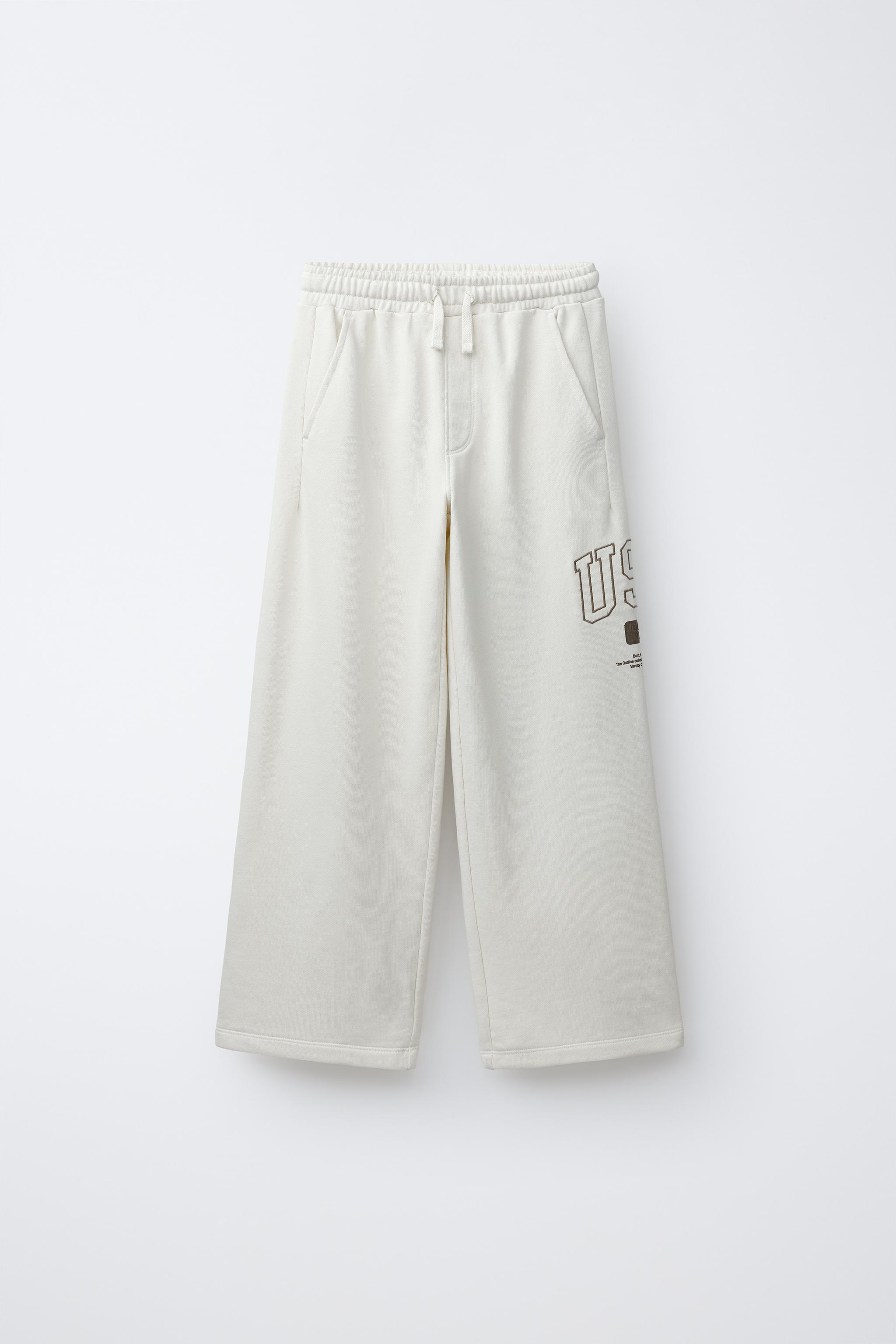 WIDE LEG PLUSH JOGGING PANTS