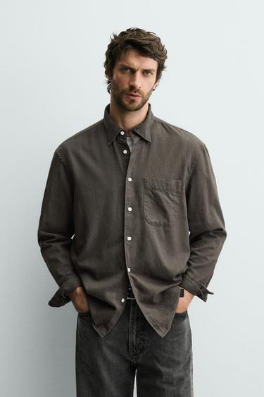 CAMISA XADREZ DE FLANELA - Marrom / Toupeira da Zara