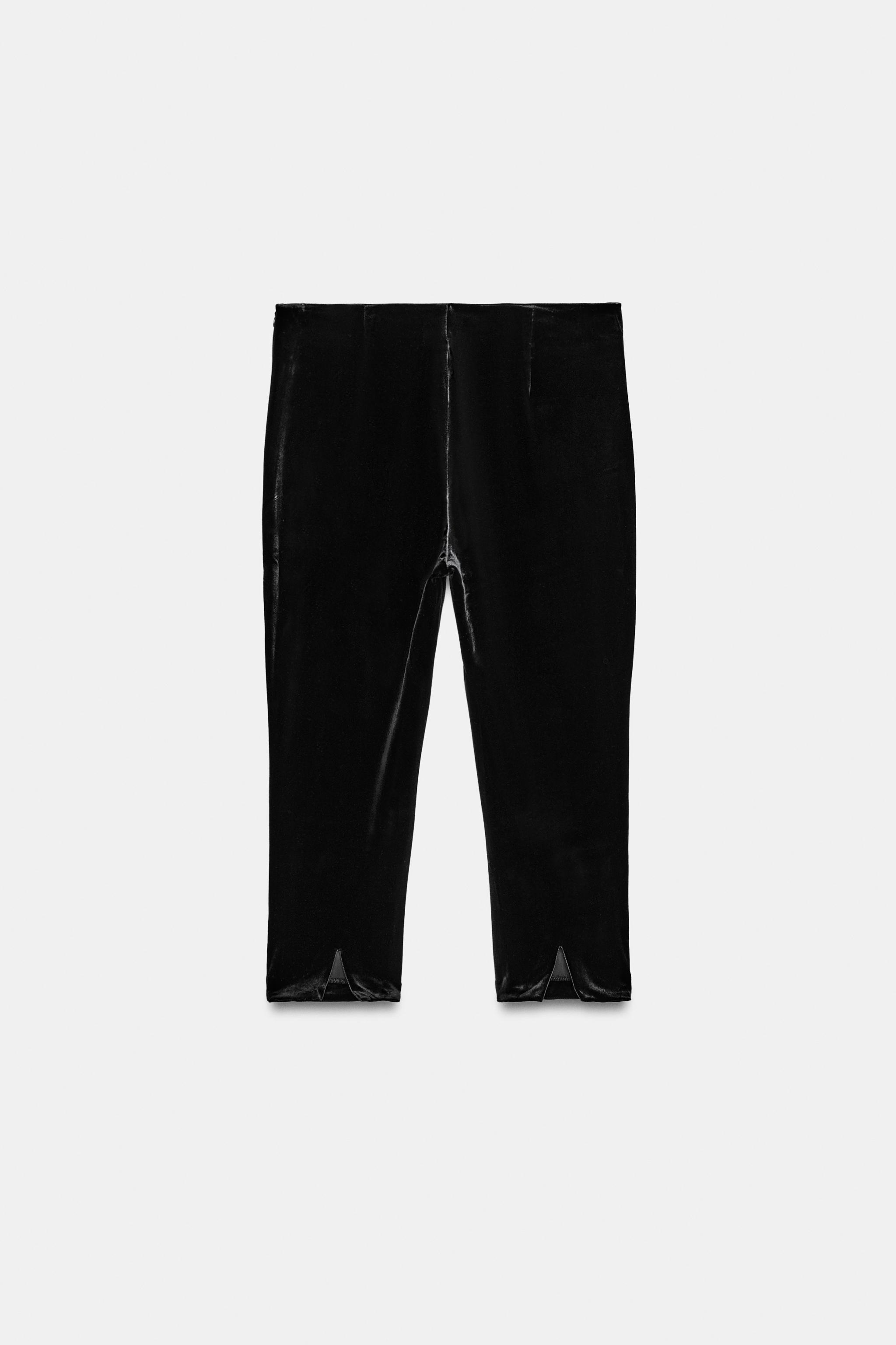 VELVET CAPRI PANTS