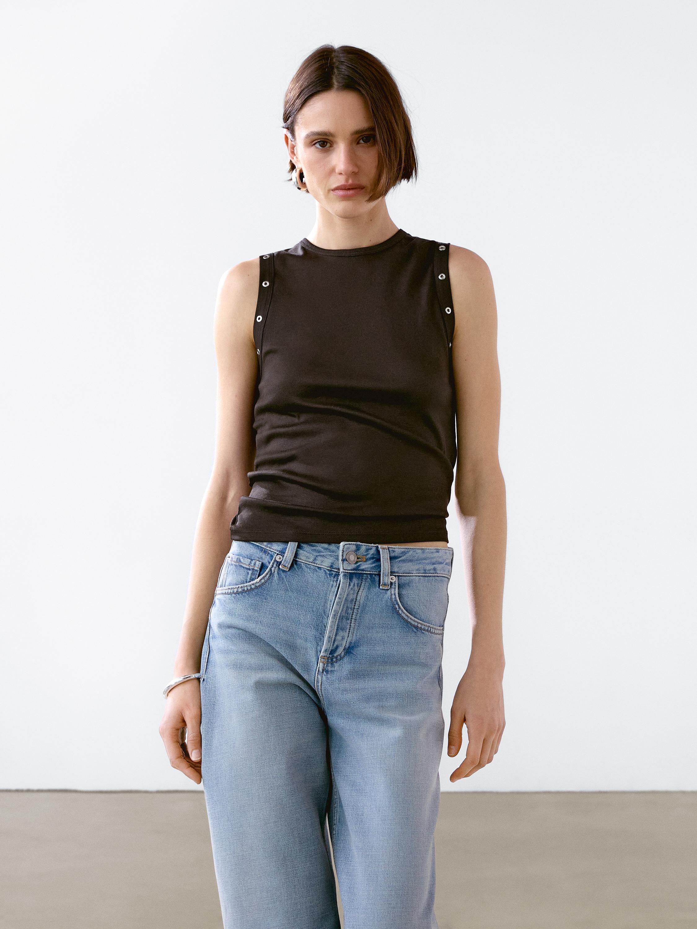 Crop top œillets