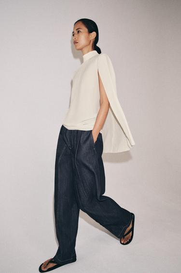 CHEMISE CAPE OUVERTURES ZW COLLECTION - Écru de Zara