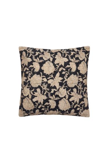 FUNDA DE COJÍN CON ESTAMPADO FLORAL - Azul de Zara