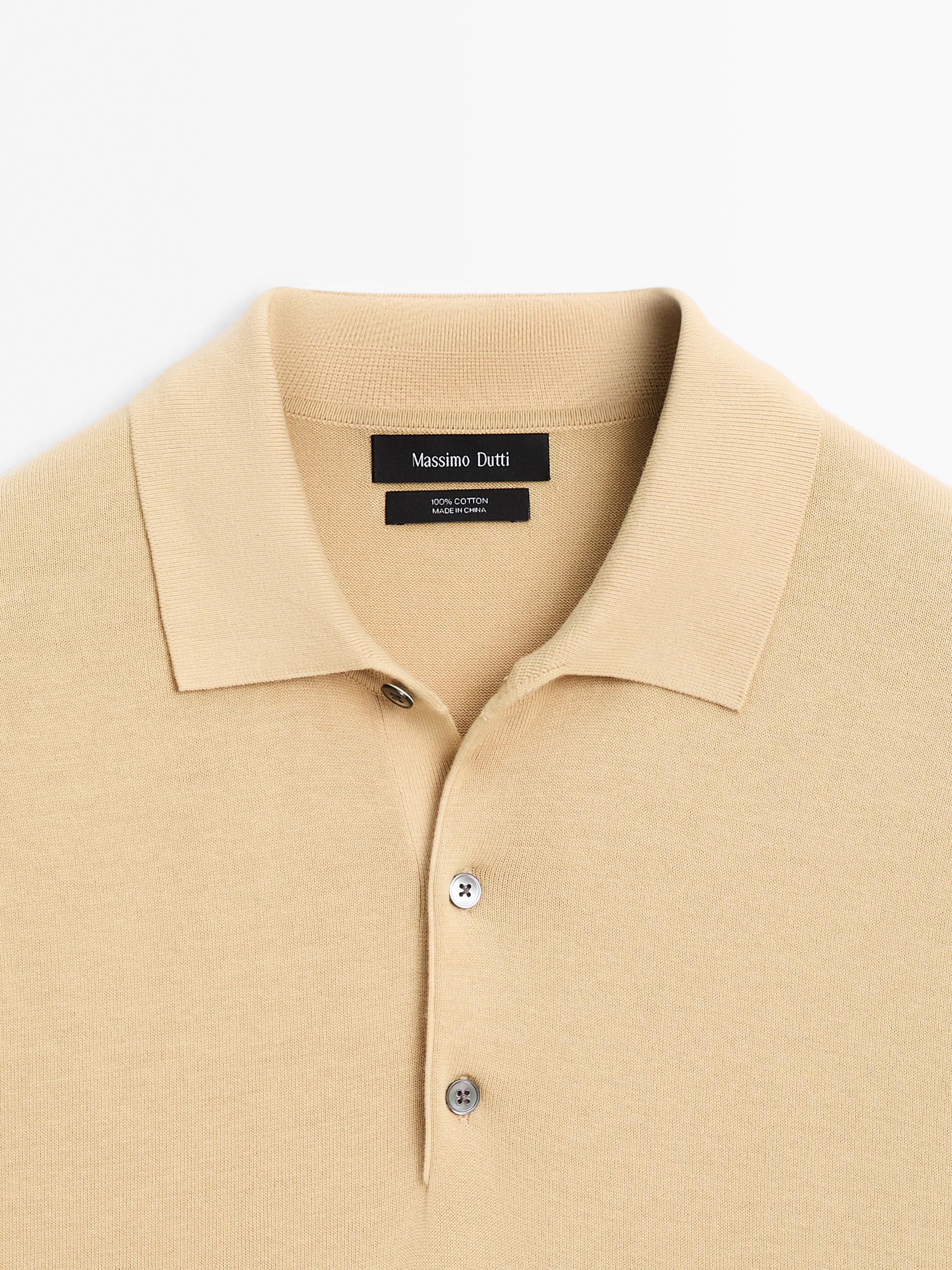 Short sleeve knit polo shirt