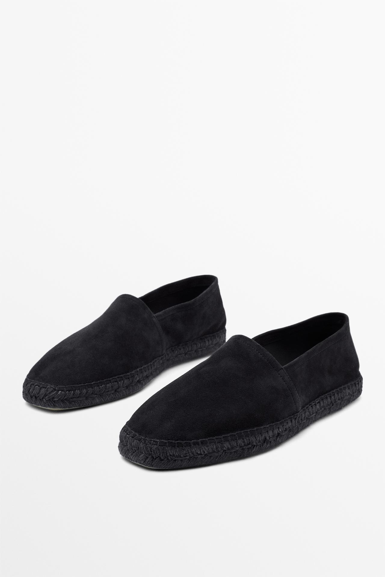 Leather espadrilles — Navy Blue