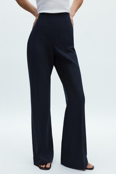 PANTALON TAILLE HAUTE AVEC ZIP ZW COLLECTION - Bleu marine de Zara - Image 1