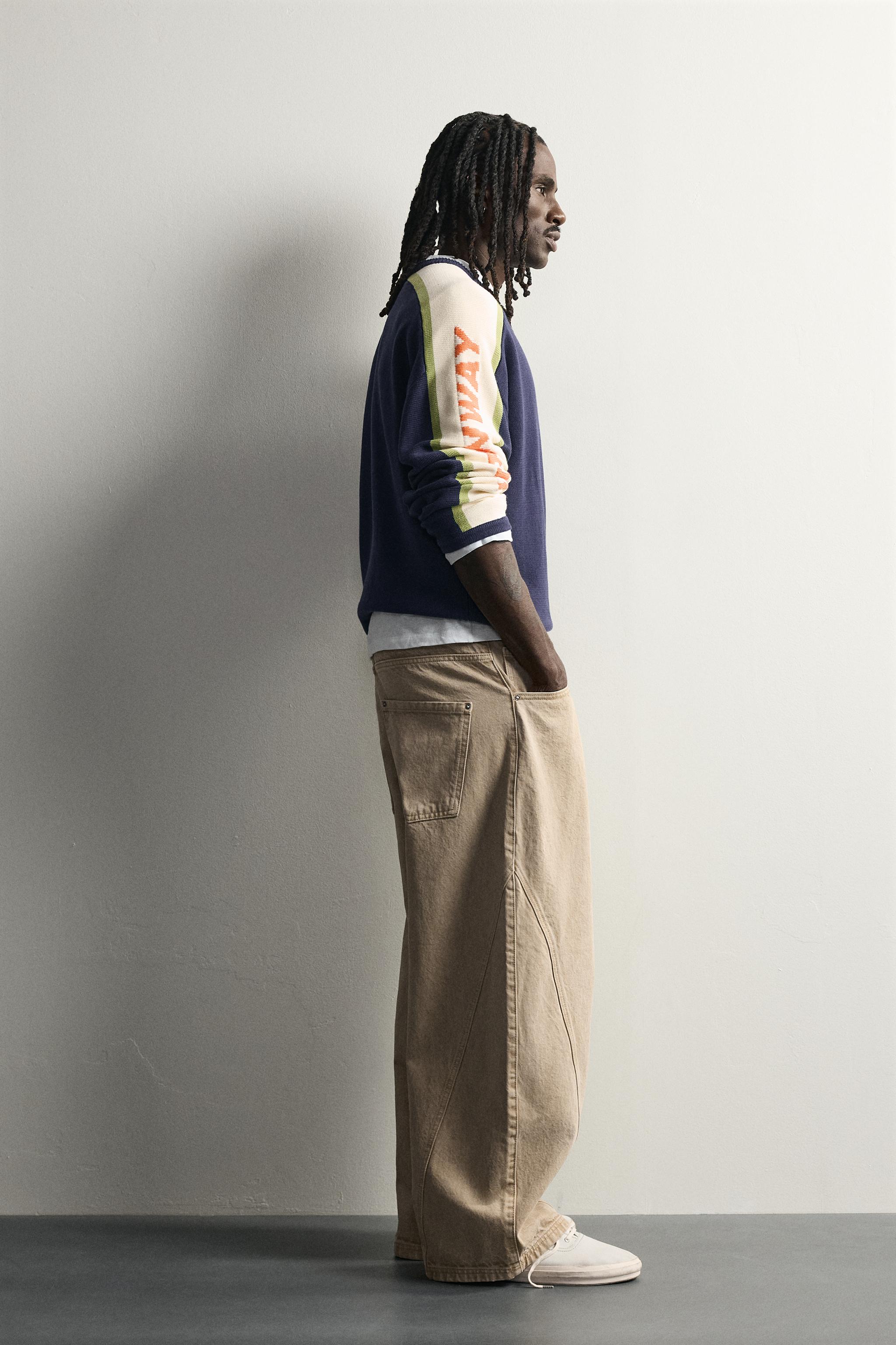 CONTRAST BANDS JACQUARD JUMPER