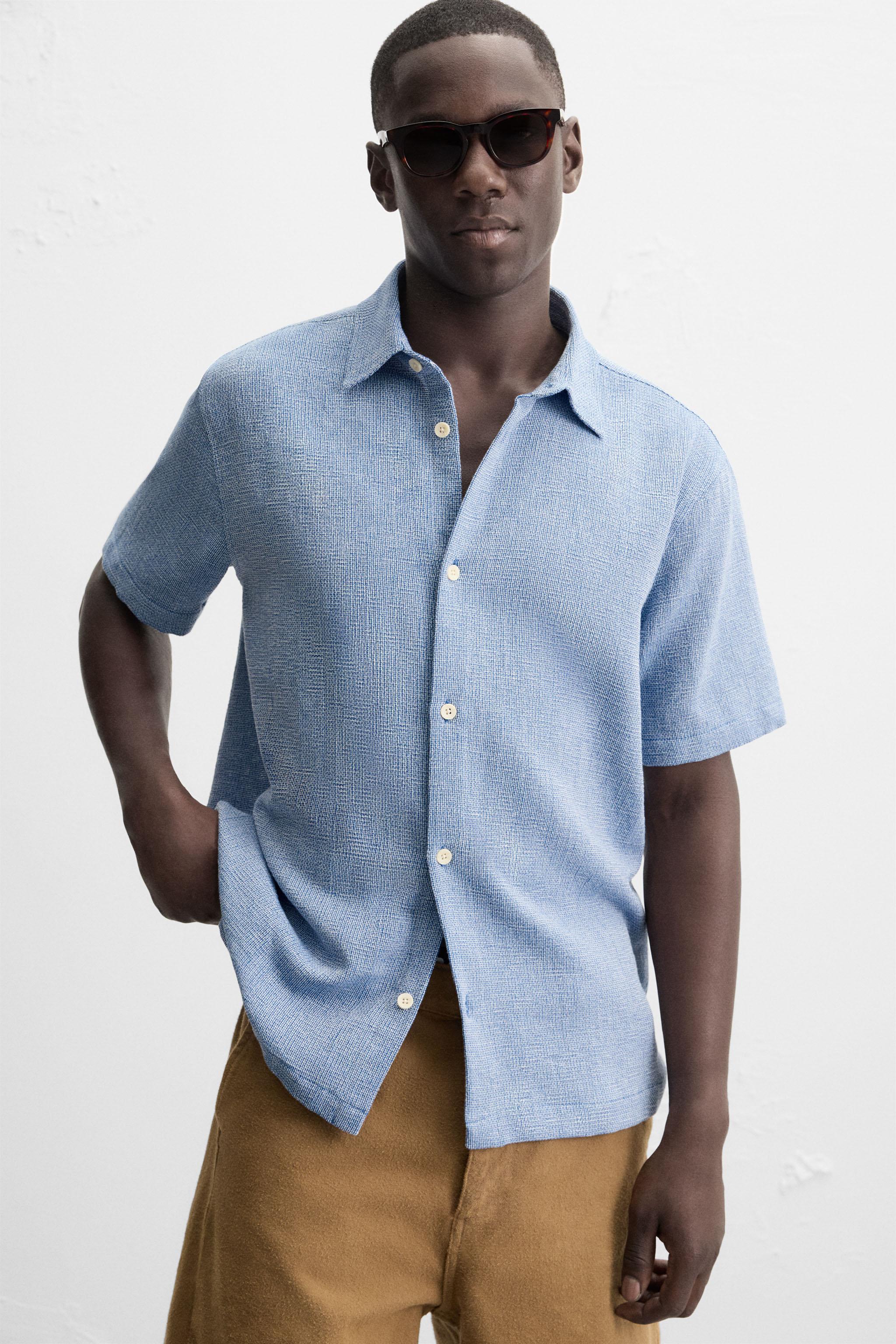 REGULAR FIT TEXTURED SHIRT
