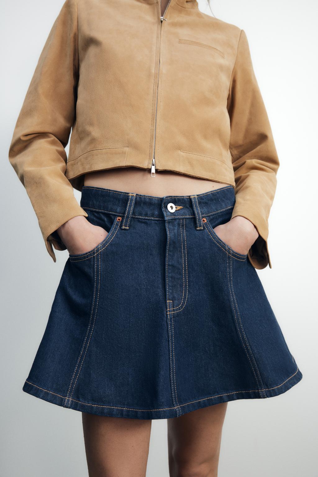 Thumbnail image for DENIM TRF MINI SKIRT