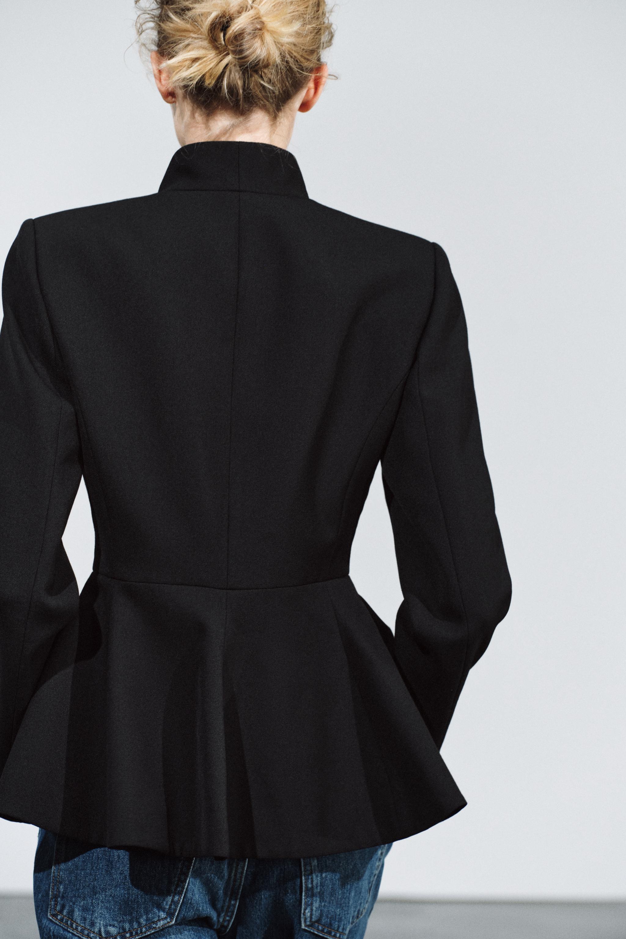 ZW COLLECTION WOOL-BLEND PEPLUM BLAZER