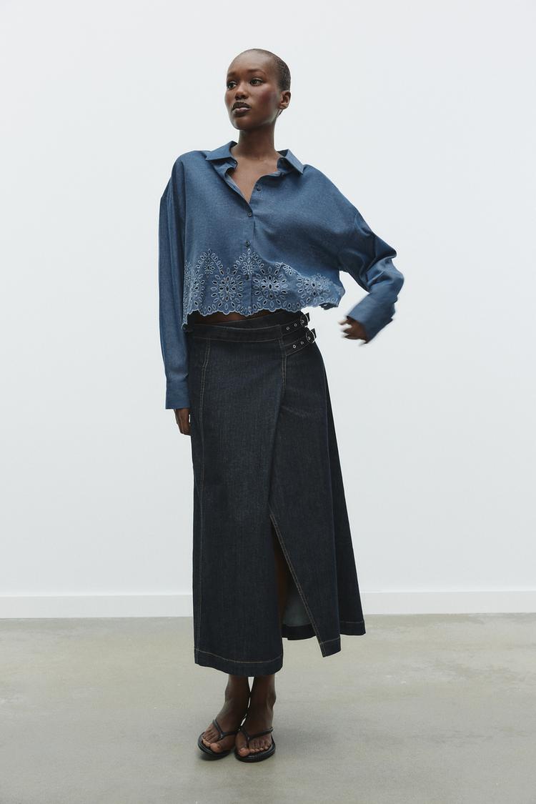 Camisas Bordadas Zara Blusa Bordados Moda Blusa Bordado Perforado