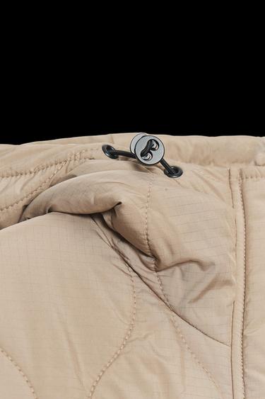 WATER-REPELLENT HOODED QUILTED JACKET - camel by Zara