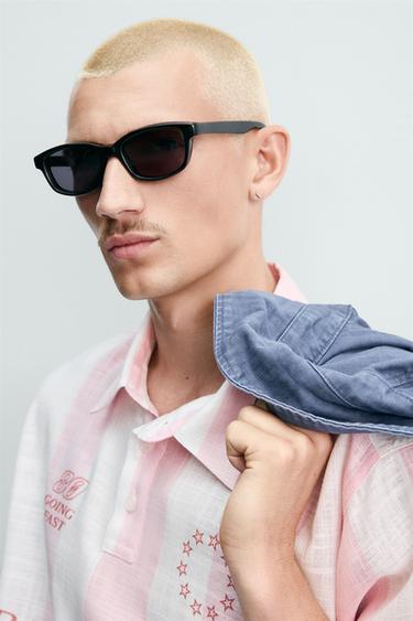 PRINTED GRAPHIC BOXY FIT POLO SHIRT - Pink by Zara - Image 6