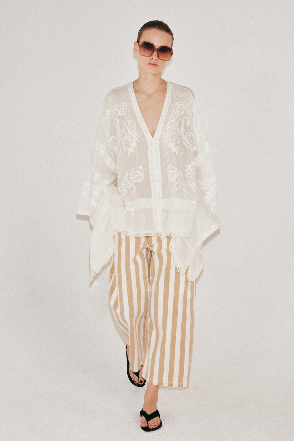 ZW COLLECTION EMBROIDERED CAPE BLOUSE - image 2