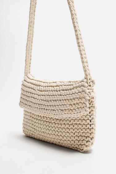 MACRAMÉ CROSSBODY BAG - Ecru White by Zara - Image 2