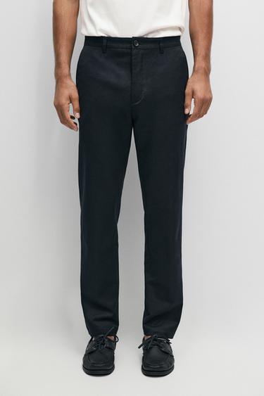 Cotton blend jogger fit pants — Navy blue 2