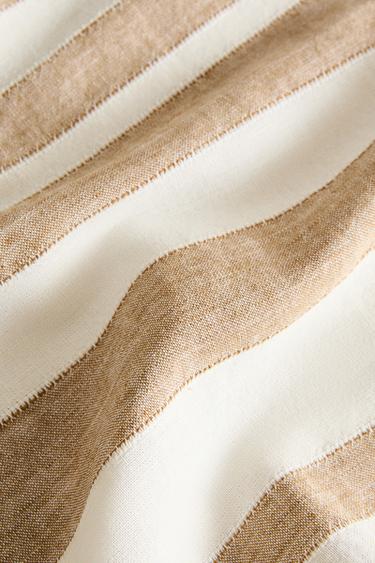 PACK OF LINEN NAPKINS WITH STRIPES (PACK OF 2) - Light beige by Zara - Image 3