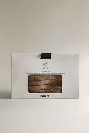 CASHMERE SOCKS - Brown / Taupe by Zara - Image 4