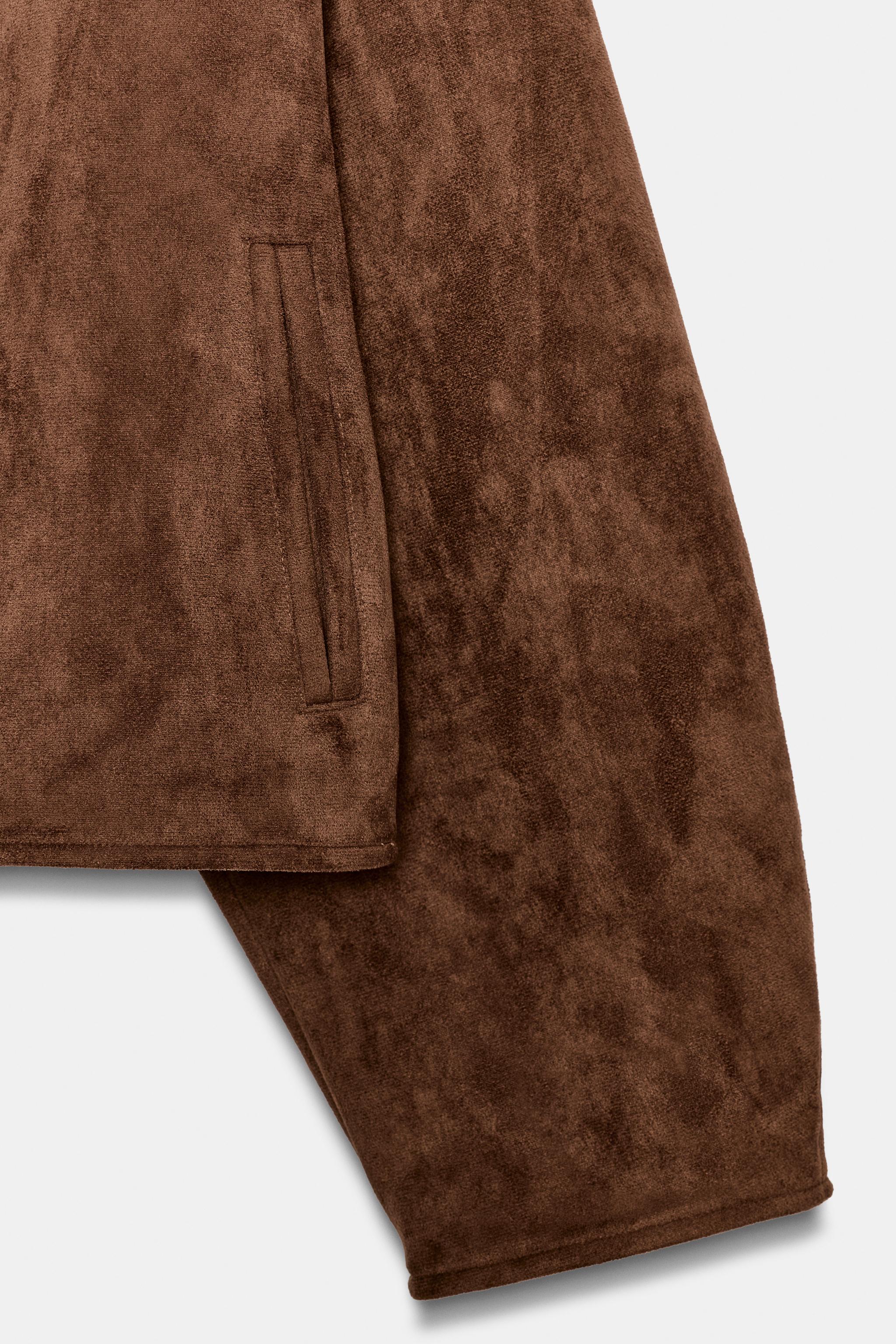 BLOUSON COURT EFFET DAIM