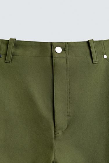 PANTALON CARGO COUPE DÉCONTRACTÉE - Kaki de Zara - Image 9