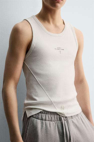 TANK T-SHIRT X SR_A - Oyster-white by Zara - Image 5