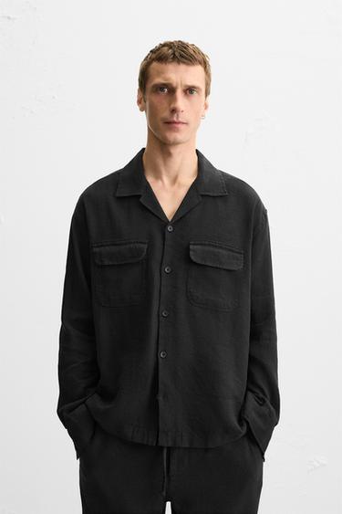 CAMISA LLI-COTÓ - Negre de Zara
