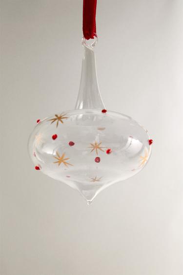 BOROSILICATE SPINNING TOP CHRISTMAS TREE DECORATION - 990 by Zara - Image 3
