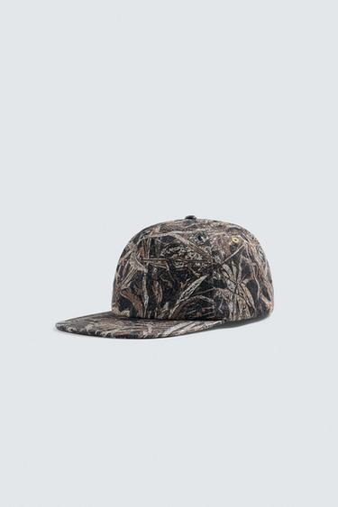 TREE PRINT CAP - Black by Zara