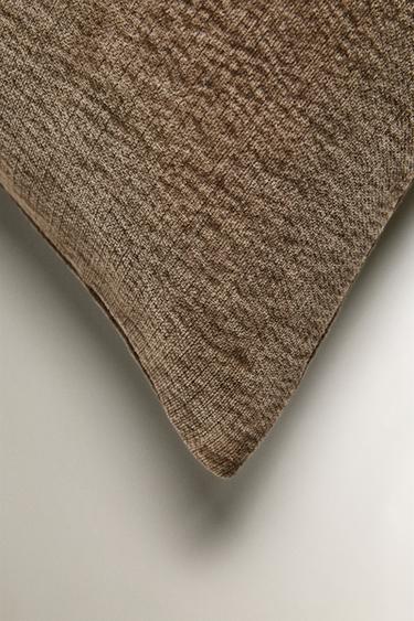 CHENILLE CUSHION COVER - Light beige by Zara - Image 1