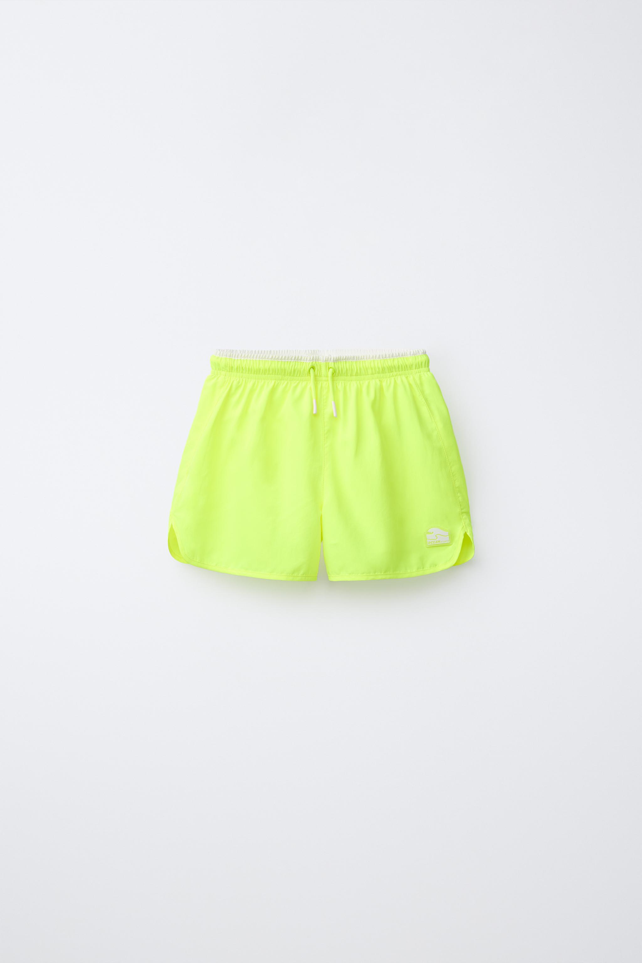 arena 蛍光イエロー スイムトランクス 6-14歳/速乾性トランクススイムウェア - ネオンイエロー | ZARA Japan