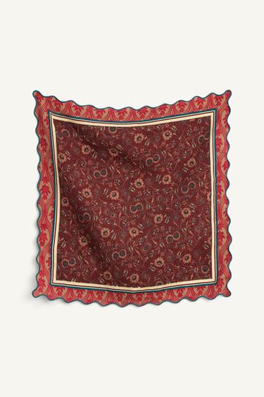 PAÑUELO ESTAMPADO ONDAS LIMITED EDITION - Rojos de Zara