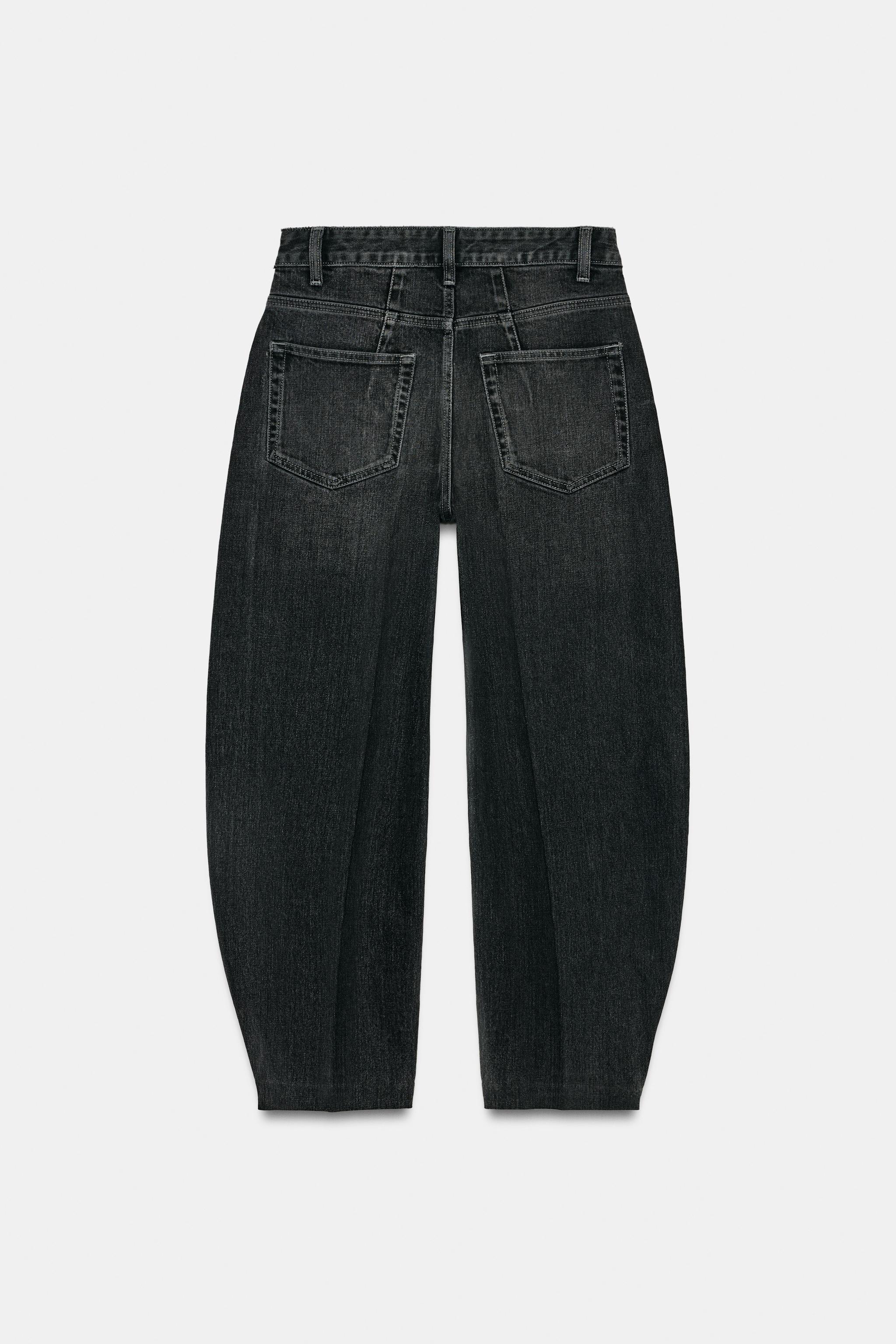 Женские джинсы Zara ZW COLLECTION HIGH-RISE TAPERED JEANS — фото 5
