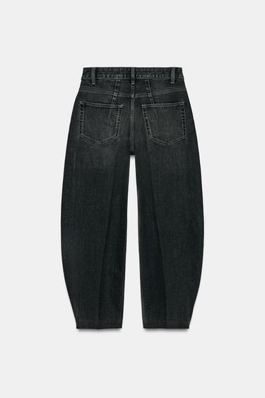 ДЖИНСЫ TAPERED С ВЫСОКОЙ ПОСАДКОЙ — ZW COLLECTION — АНТРАЦИТОВО-СЕРЫЙ от Zara