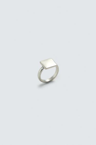 METAL SIGNET RING - Silver by Zara - Image 1