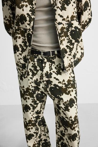 PANTALON RELAXED FIT À IMPRIMÉ ANIMAL - Imprimée de Zara - Image 4
