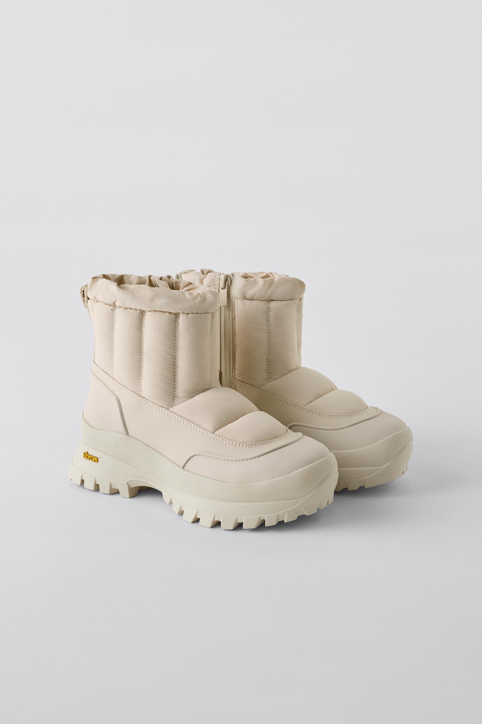 少々難有り ZARA × VIBRAM しょっぱくっ ® レザーブーツ 40