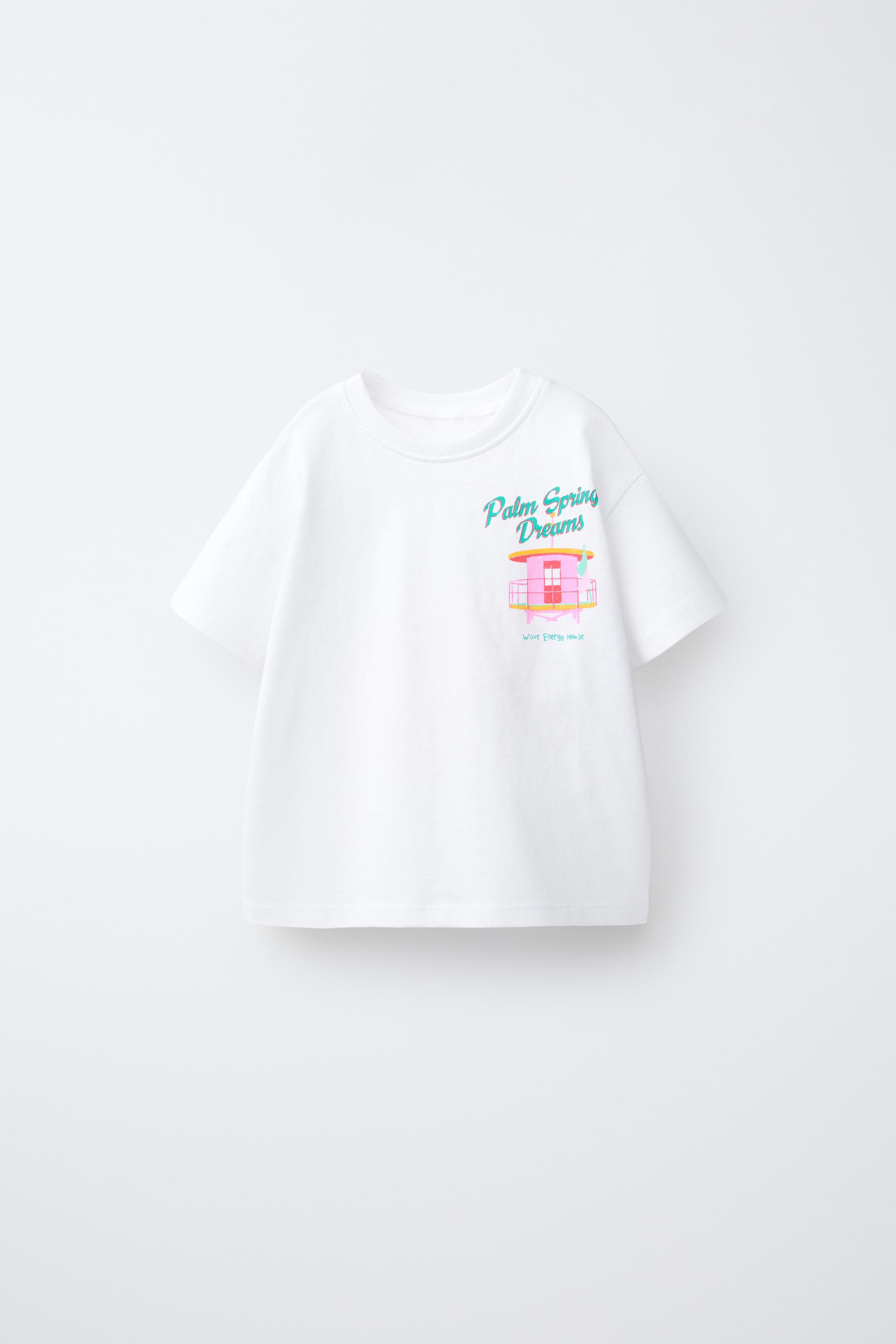 小屋プリントTシャツ - ホワイト | ZARA Japan / 日本