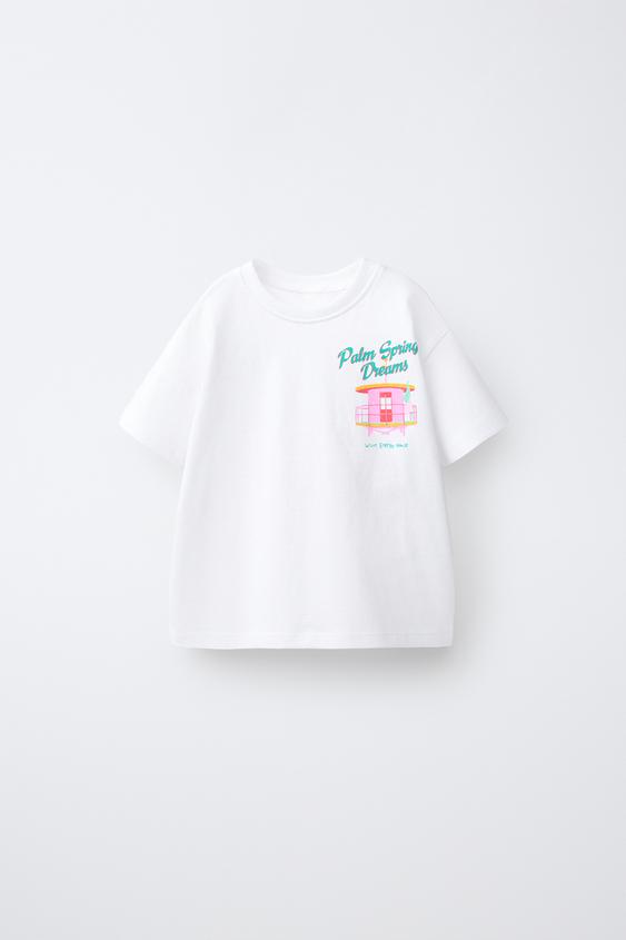 T-SHIRT IMPRIMÉ CABINE - Blanc de Zara - Image 0