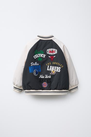 NBA TEAMS PATCH WATER-REPELLENT BOMBER JACKET - Anthracite grey by Zara - Image 1