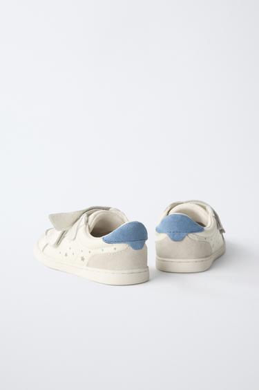 LEATHER SNEAKERS - White by Zara - Image 5