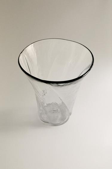 LARGE WAVY GLASS VASE - 990 by Zara - Image 1