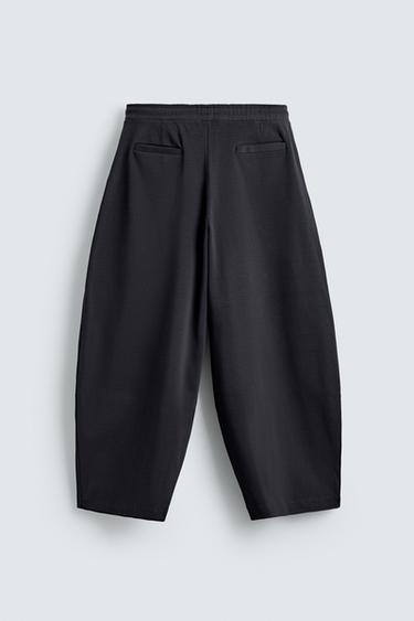 PANTALON JOGGER COUPE BALLON STRUCTURE CÔTELÉE - Bleu de Zara - Image 6