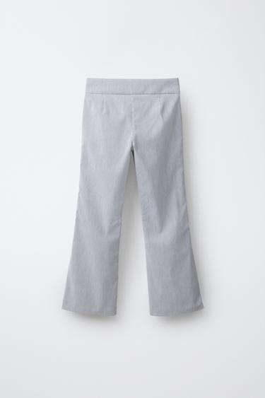 PANTALON FLARE À RAYURES - Bleu marine / Blanc de Zara - Image 1